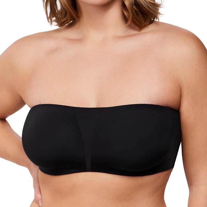 Plus Size Full Coverage Bandeau Fiery Bra Anti-Slip Underwire Support