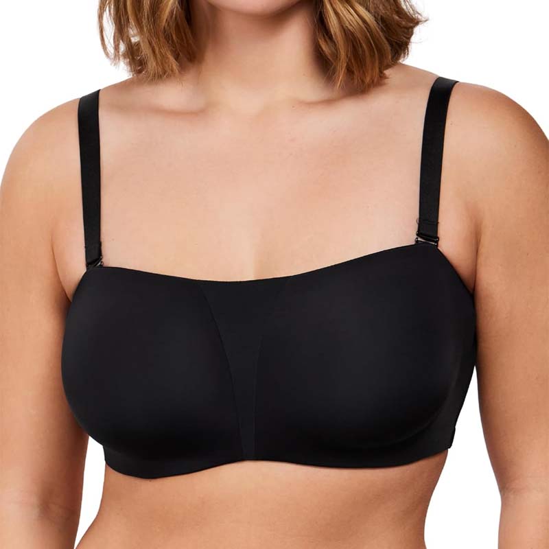 Plus Size Full Coverage Bandeau Fiery Bra Anti-Slip Underwire Support