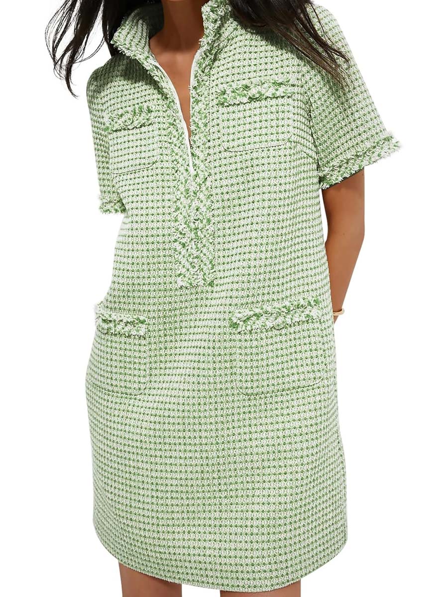 Teed Short-sleeved Straight Dress
