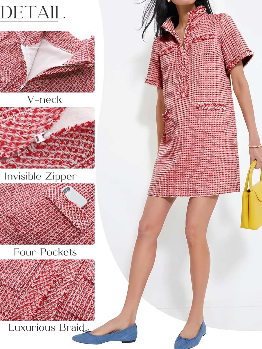 Teed Short-sleeved Straight Dress