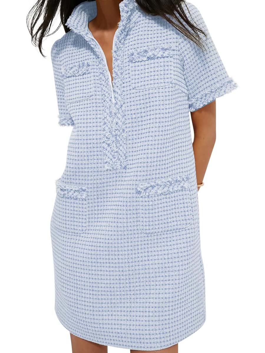 Teed Short-sleeved Straight Dress