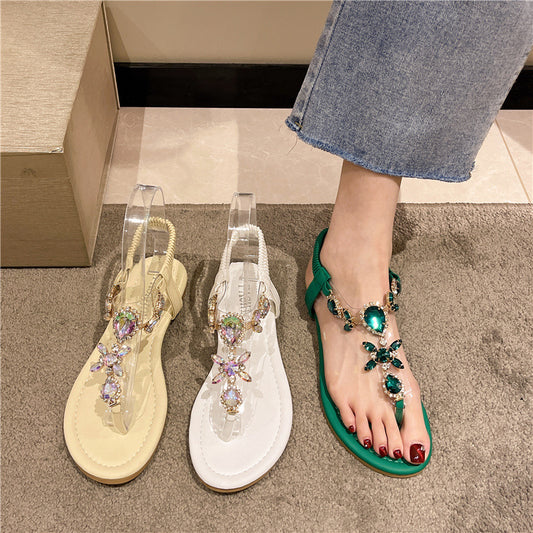 Sparkle Charm Rhinestone Sandals
