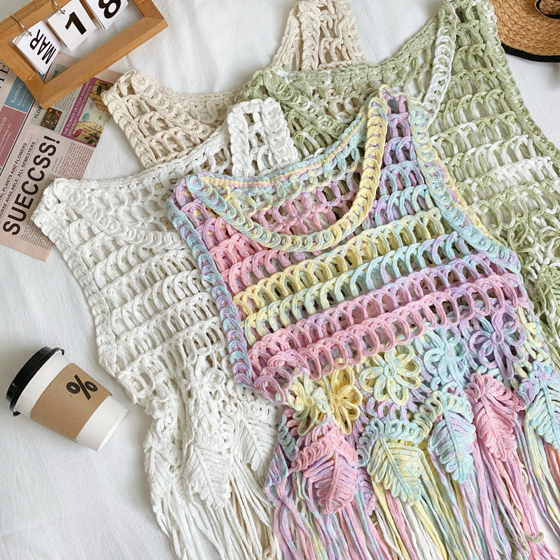 Bohemian Tassel Woven Sling Top