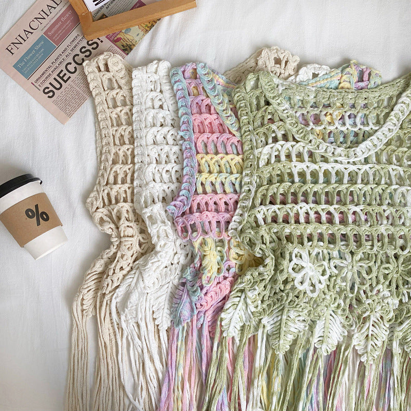 Bohemian Tassel Woven Sling Top