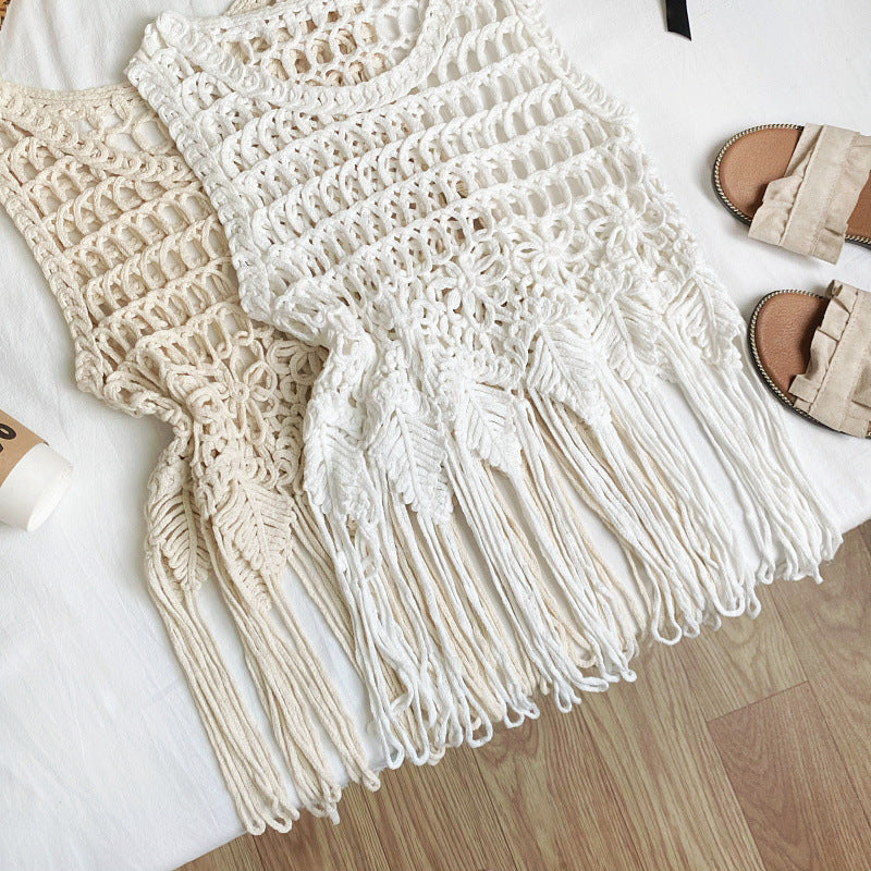 Bohemian Tassel Woven Sling Top