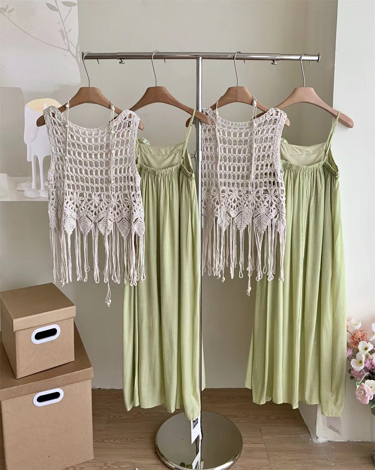 Bohemian Tassel Woven Sling Top