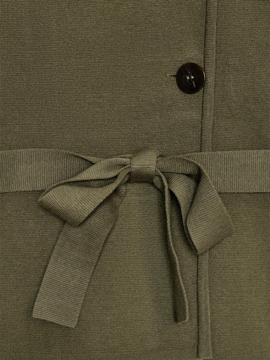 Double-breasted Button Belted Short Coat