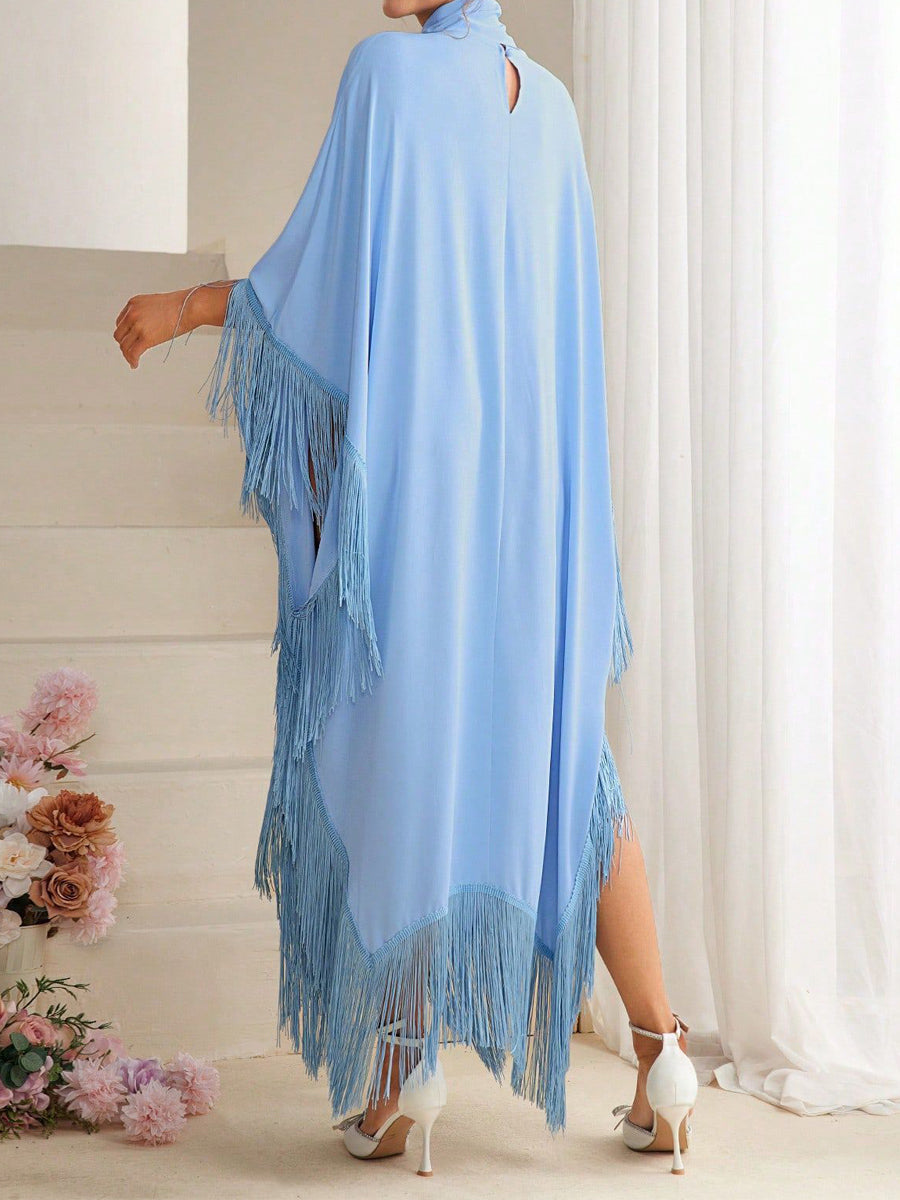 Elegant Fringed Maxi Dress