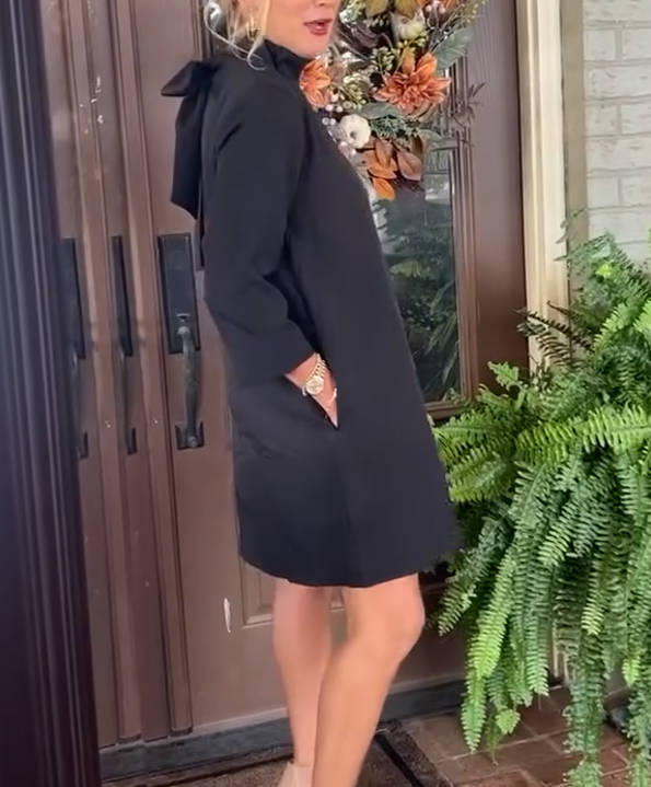 Chic Back Bow A-Line Dress