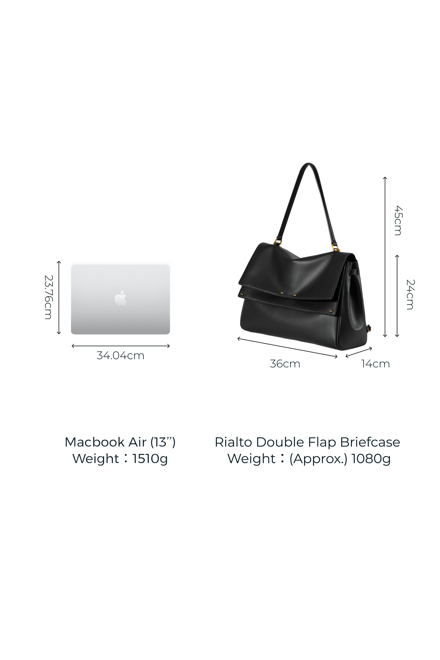 Minimalist Black Leather Shoulder Bag