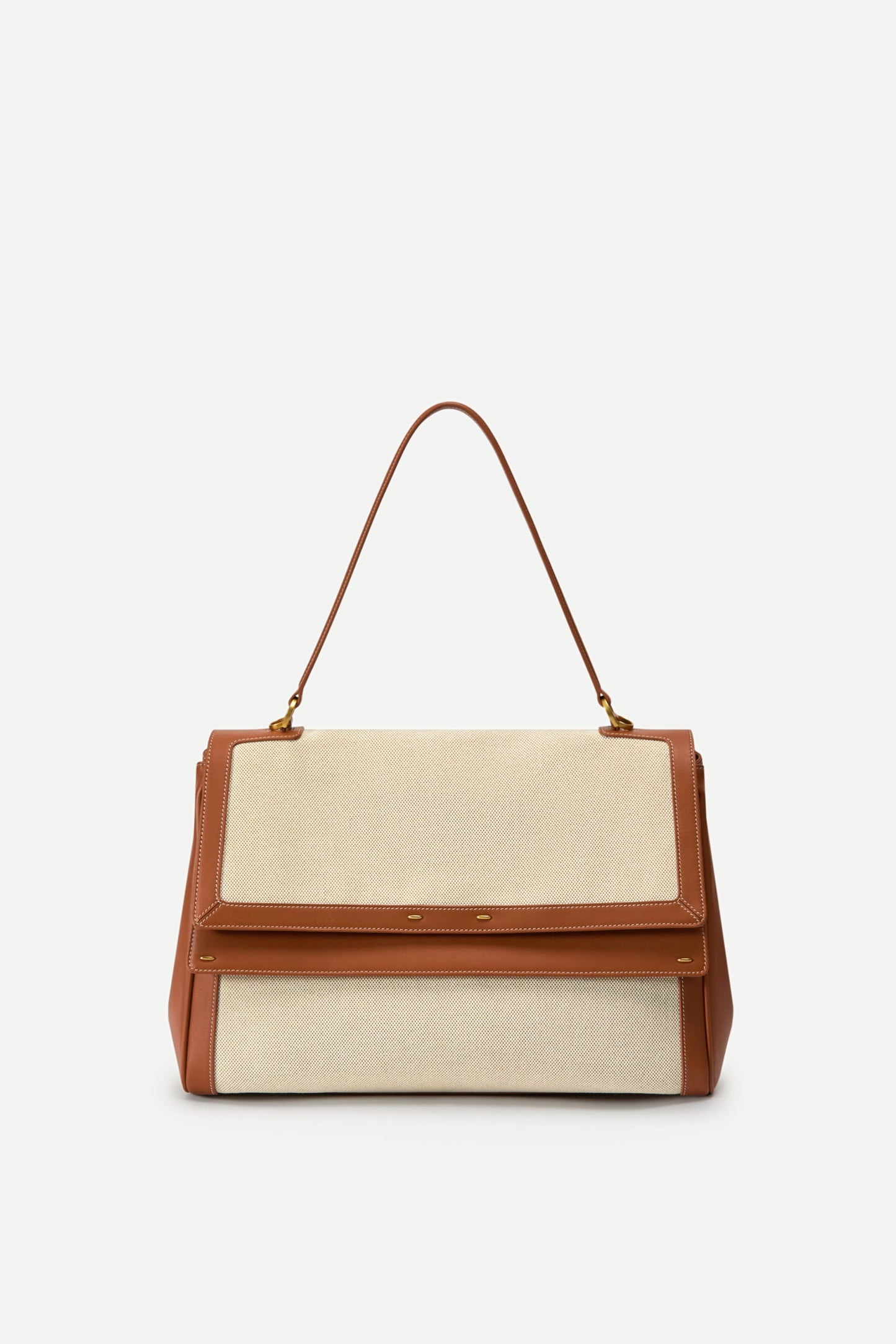 Minimalist Black Leather Shoulder Bag