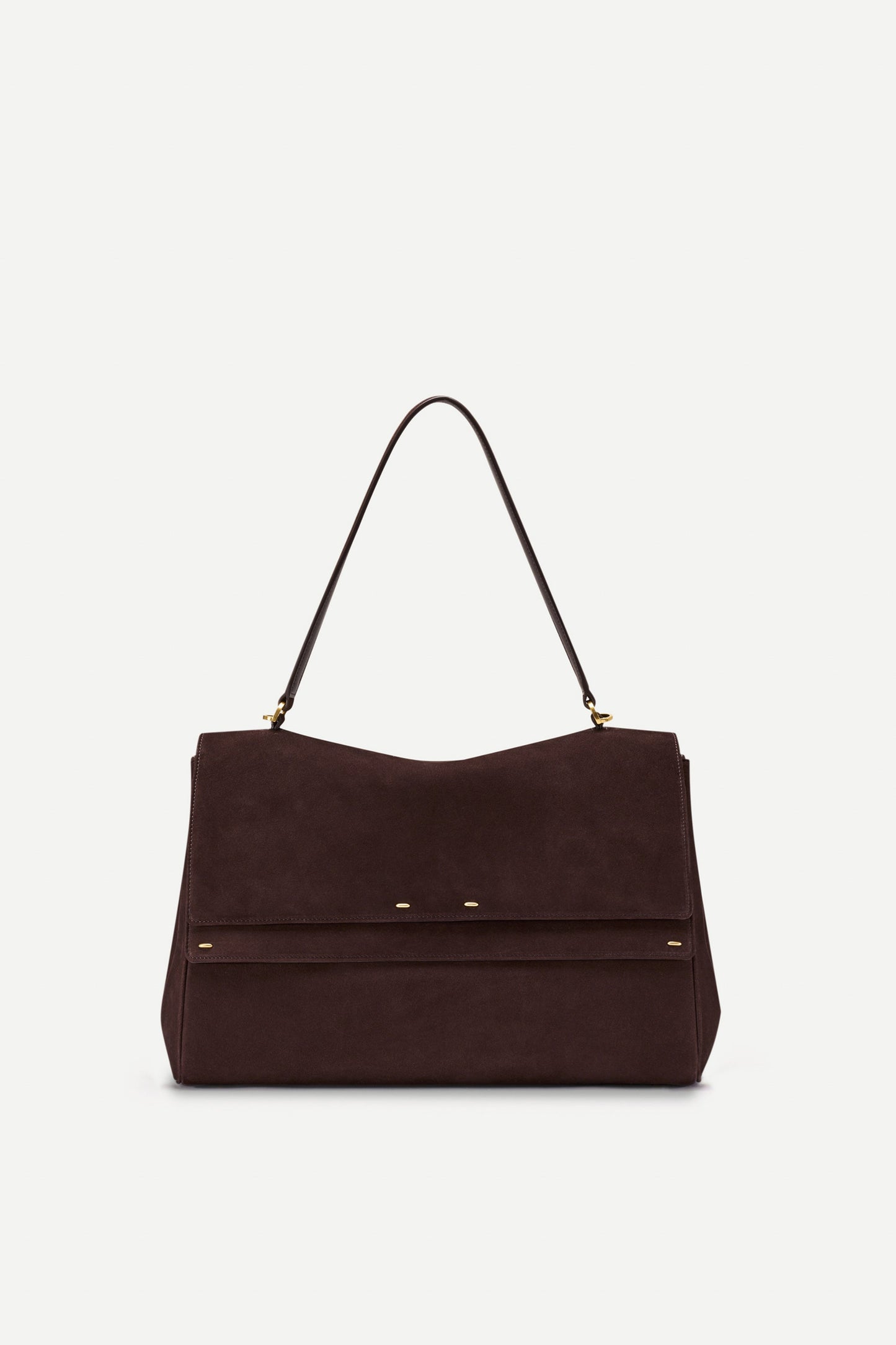 Minimalist Black Leather Shoulder Bag