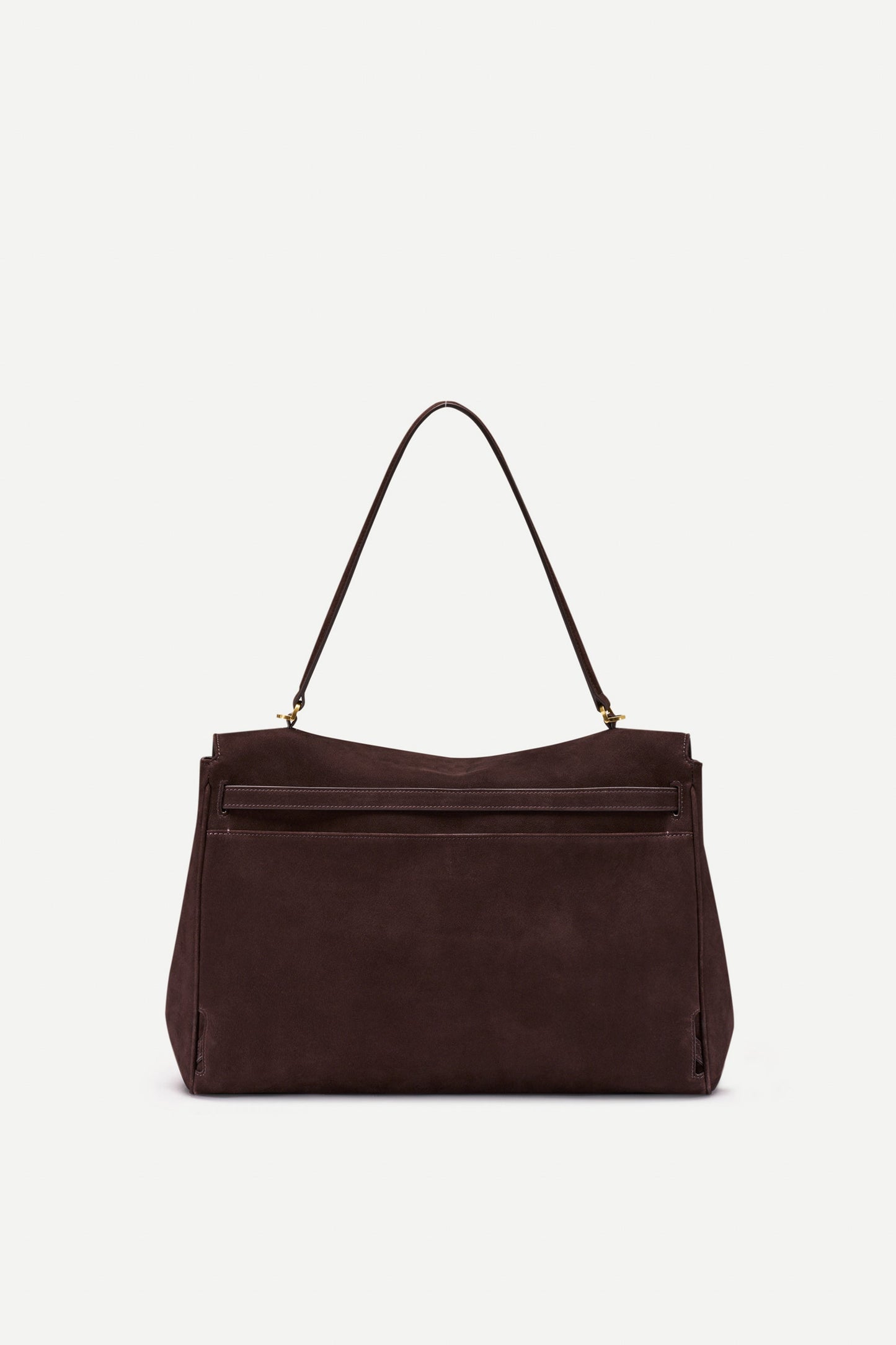 Minimalist Black Leather Shoulder Bag