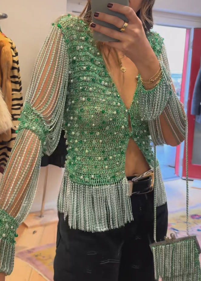 Emerald Atelier Fringe Top