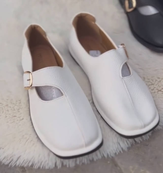 Elara Buckle Mary Jane Flats