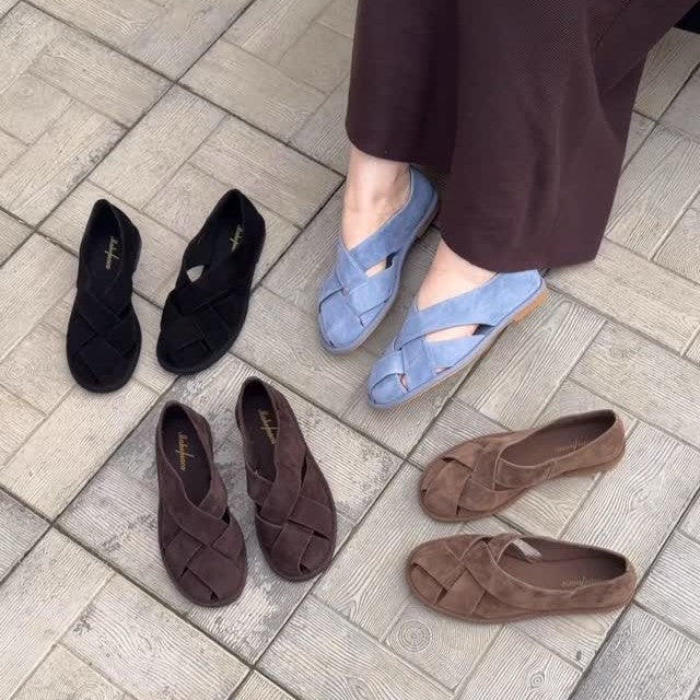 Elara Woven Comfort Flats