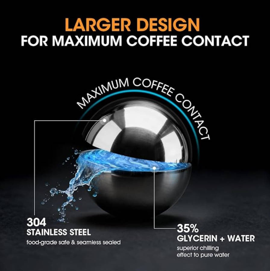 2 Pack Espresso Cooling Ball