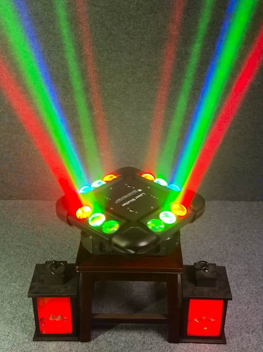 Twelve Blizzard Colorful Laser Rotating Head Lights