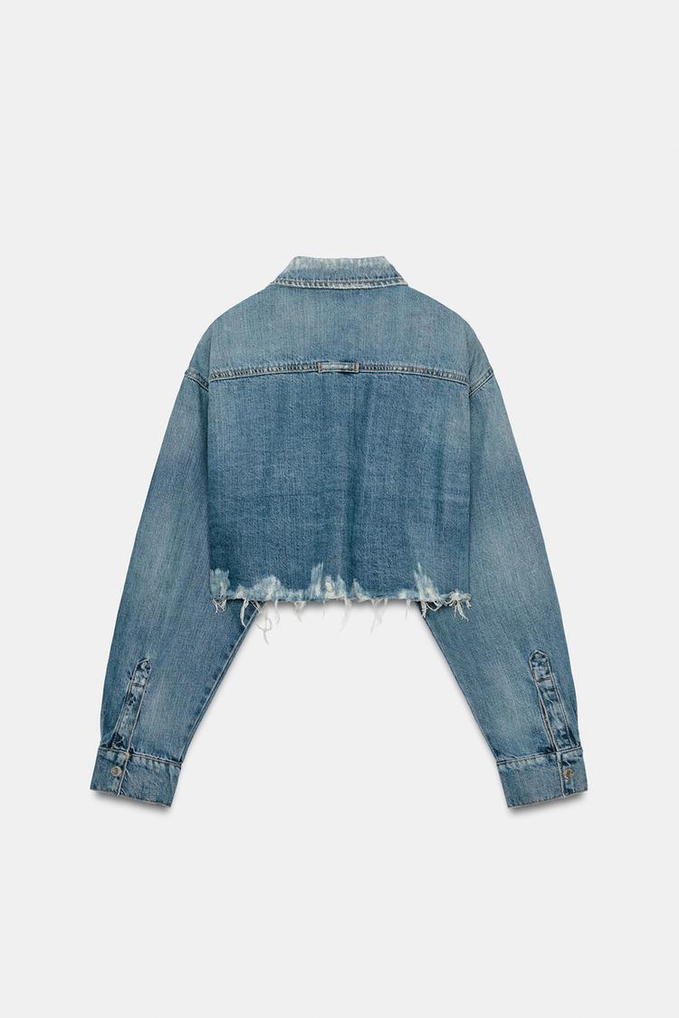 CROP DENIM OVERSHIRT