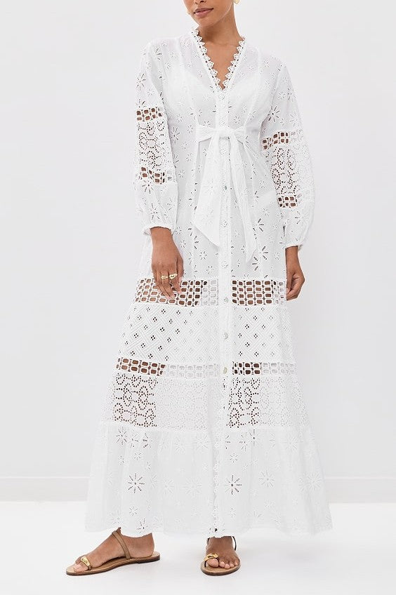 Embroidered Openwork Dress