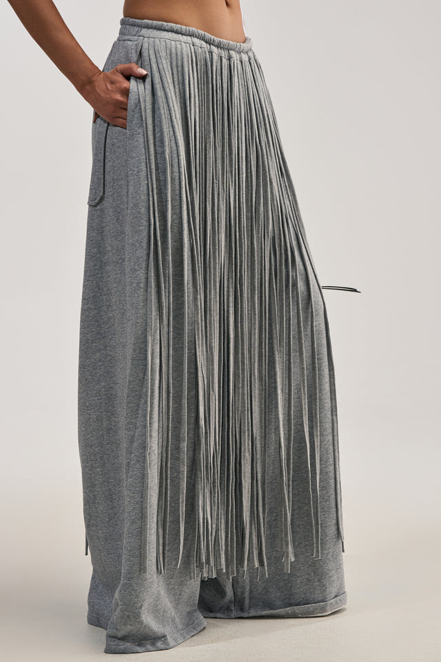 FRINGE WIDE LEG JOGGER