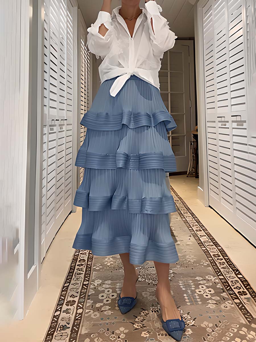 Pleated Fashion Elegant Skirt