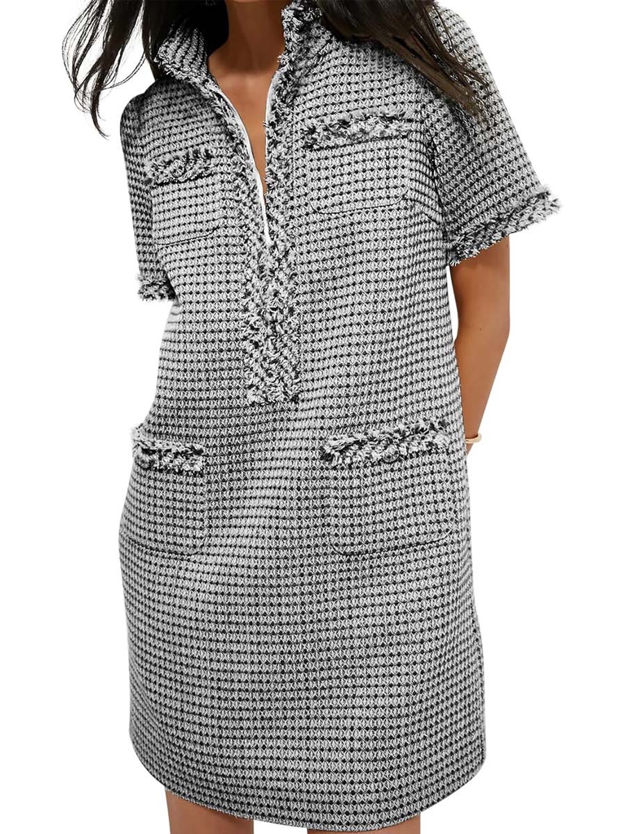 Teed Short-sleeved Straight Dress