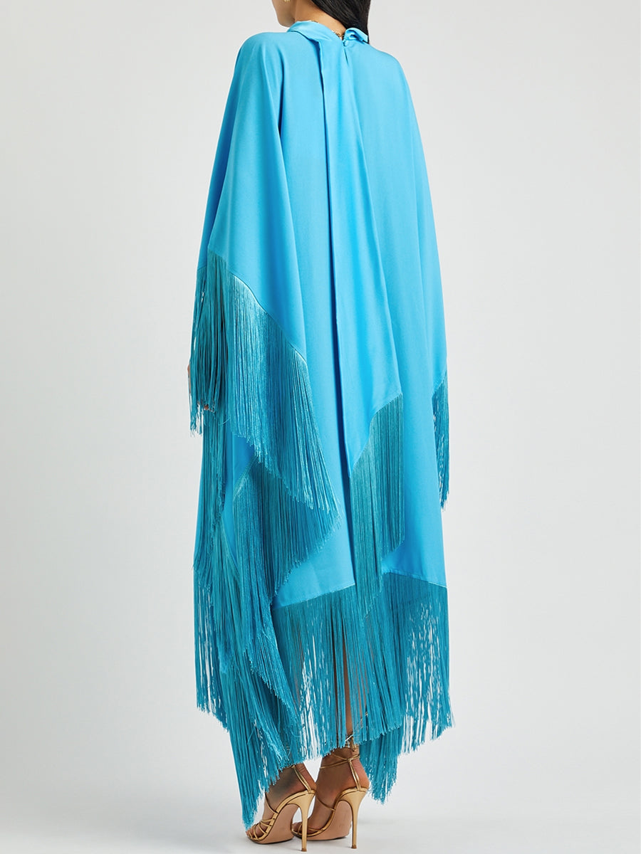 Elegant Fringed Maxi Dress
