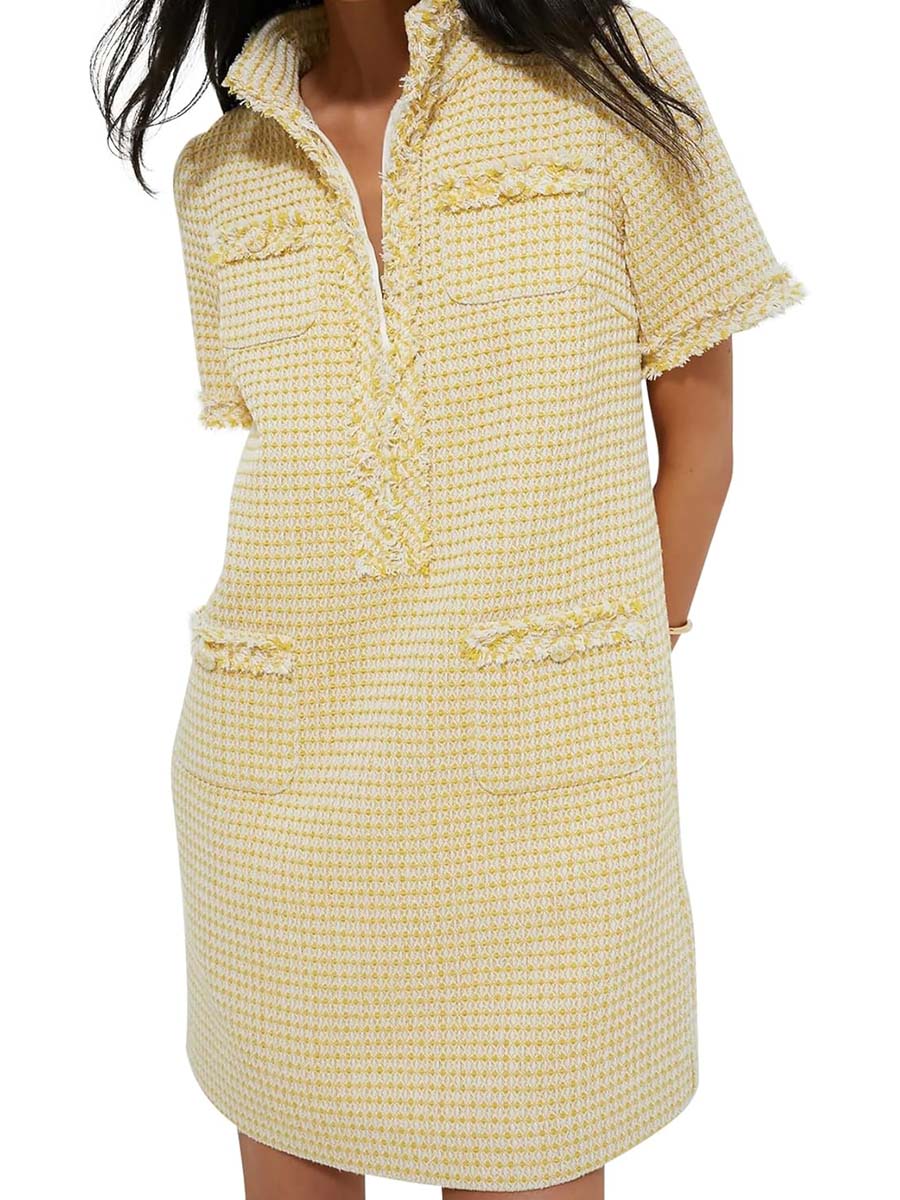 Teed Short-sleeved Straight Dress