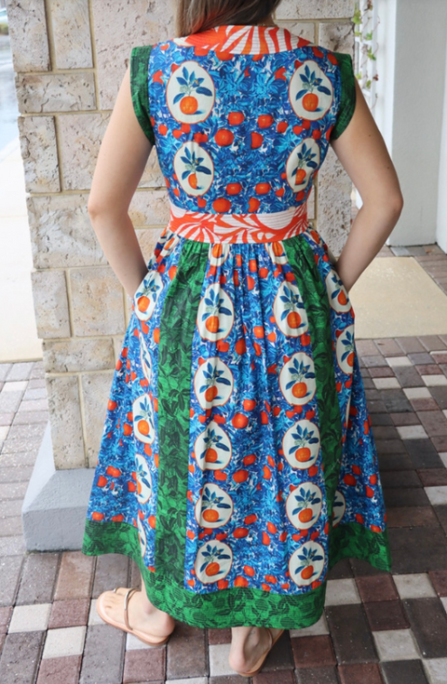 The Multicolor Zip Floral Dress