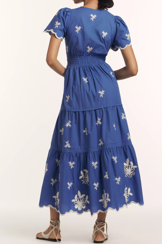 Classy Embroidery Eyelet Dress