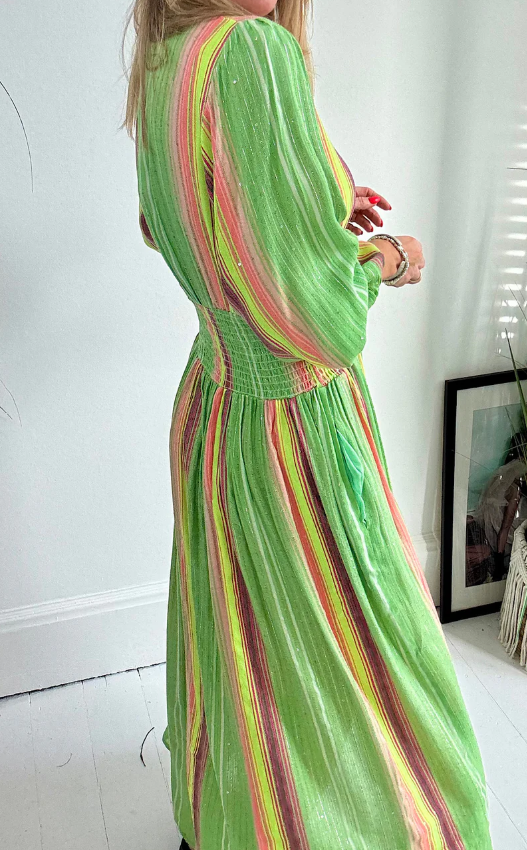 Colorful Striped Maxi Dress