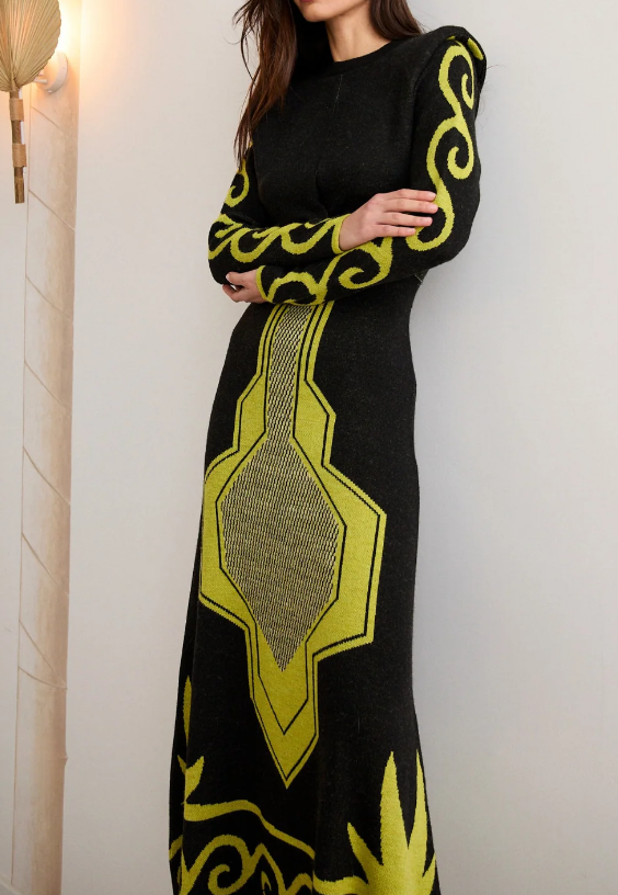 Demure Knit Maxi Dress