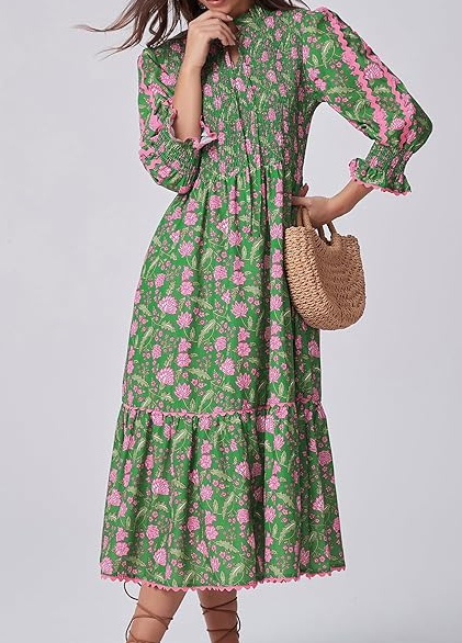 Chic Floral Flowy Dress