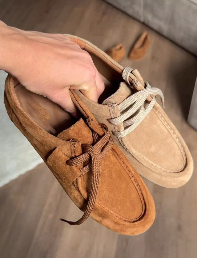 Lace-Up Flat Pumps