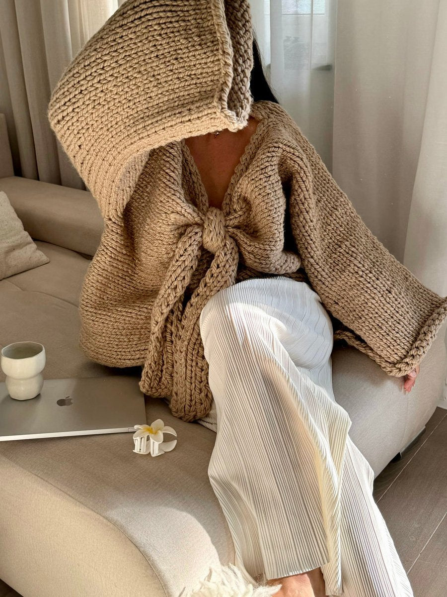 Sweet Cute Bow Thick Needle Sweater (✔️Free Shipping)