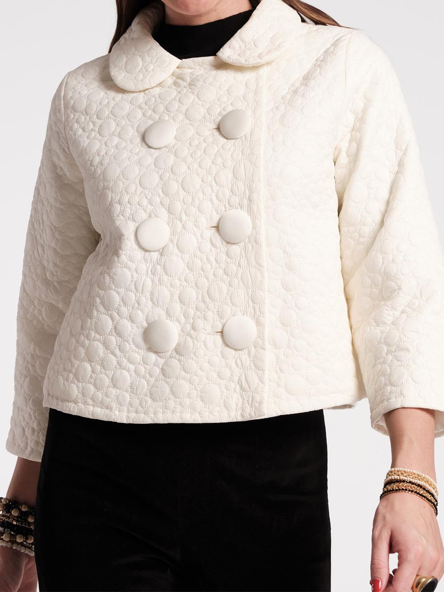 Fashion Button Up Cropped Jacket