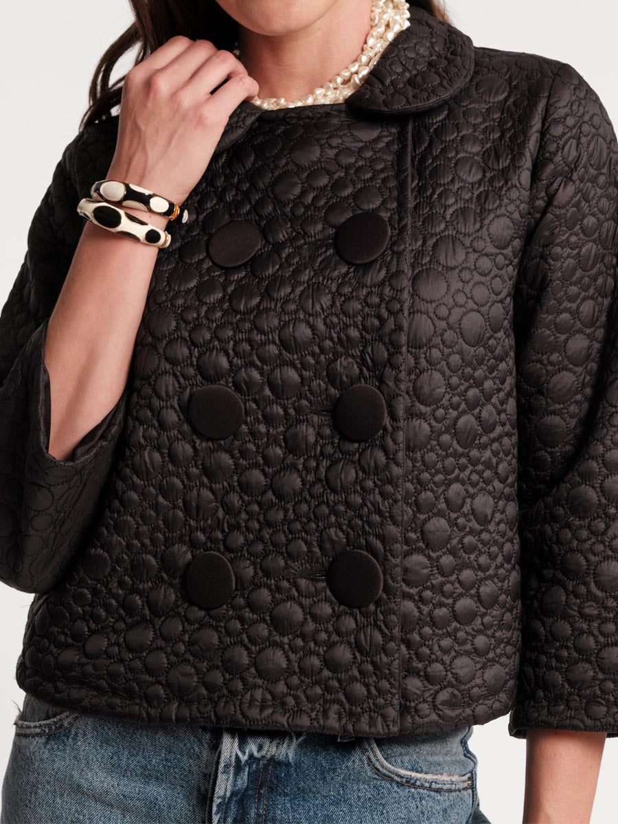 Fashion Button Up Cropped Jacket