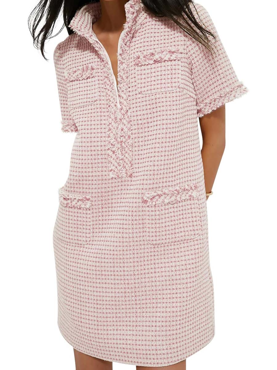 Teed Short-sleeved Straight Dress