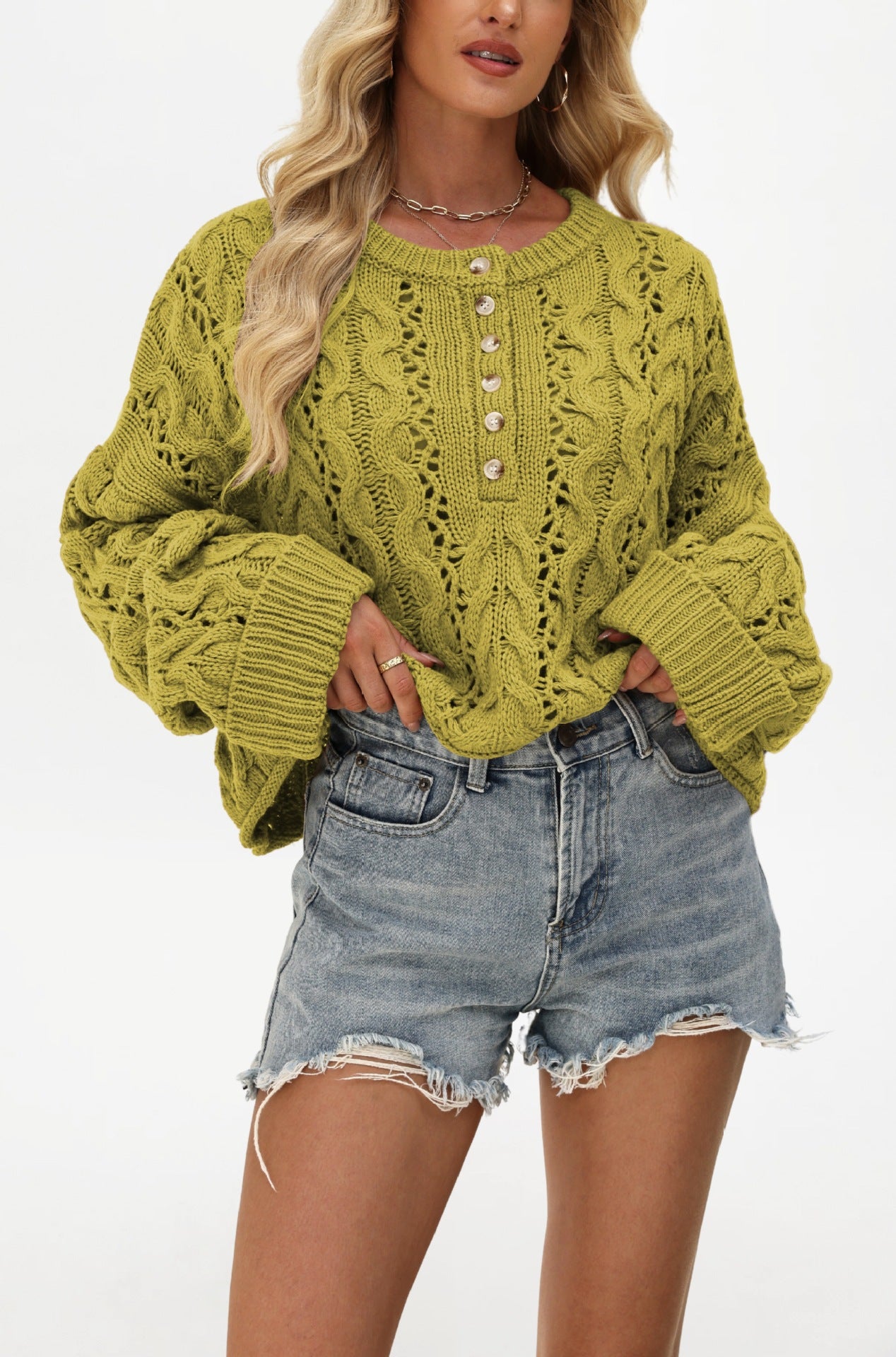 Stranched Loose Pullover Sweater