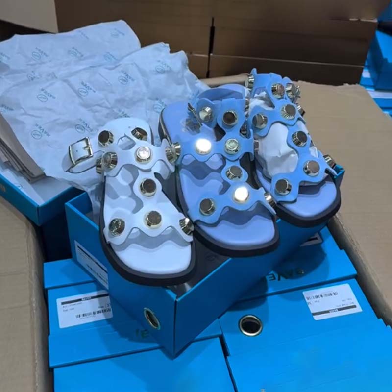 Metal Studded Flat Sandals