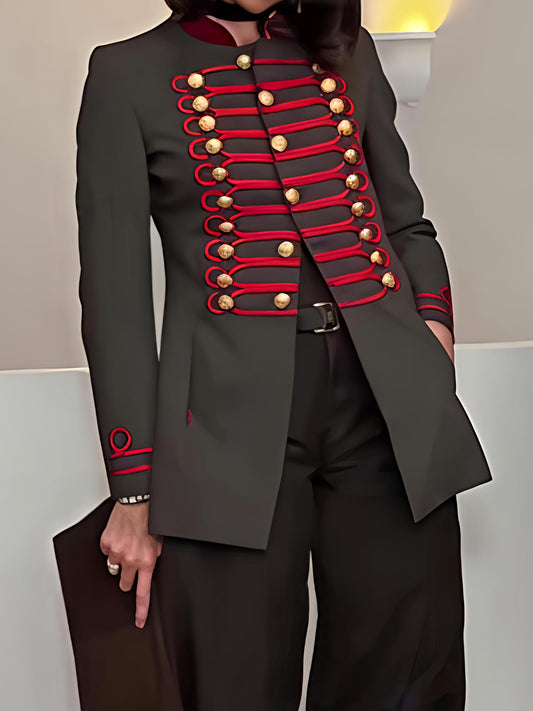 Button Up Long Sleeve Fashion Blazer