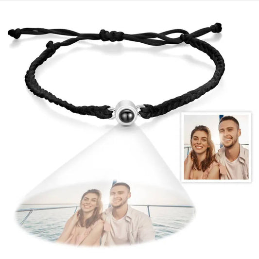 Personalized Photo Projection Couple Bracelet