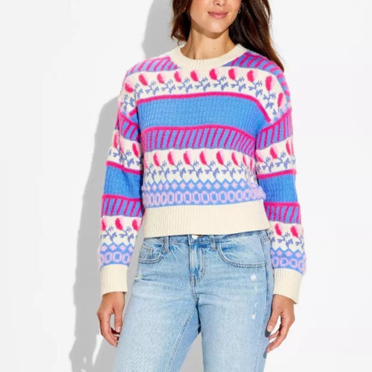 Candy Fair Isle Knit Sweater