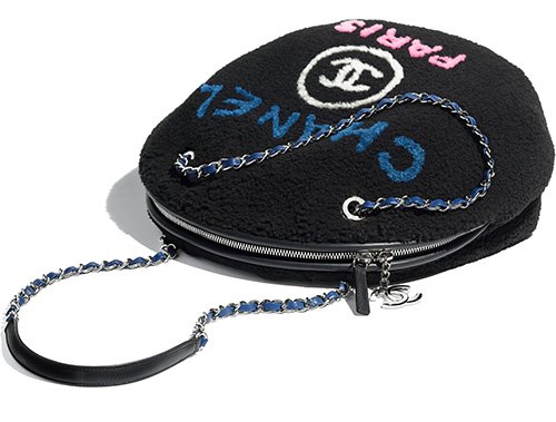 Shearling Round Bag