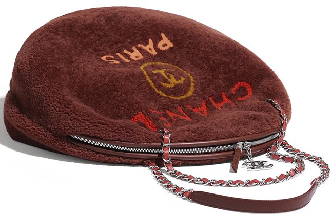 Shearling Round Bag