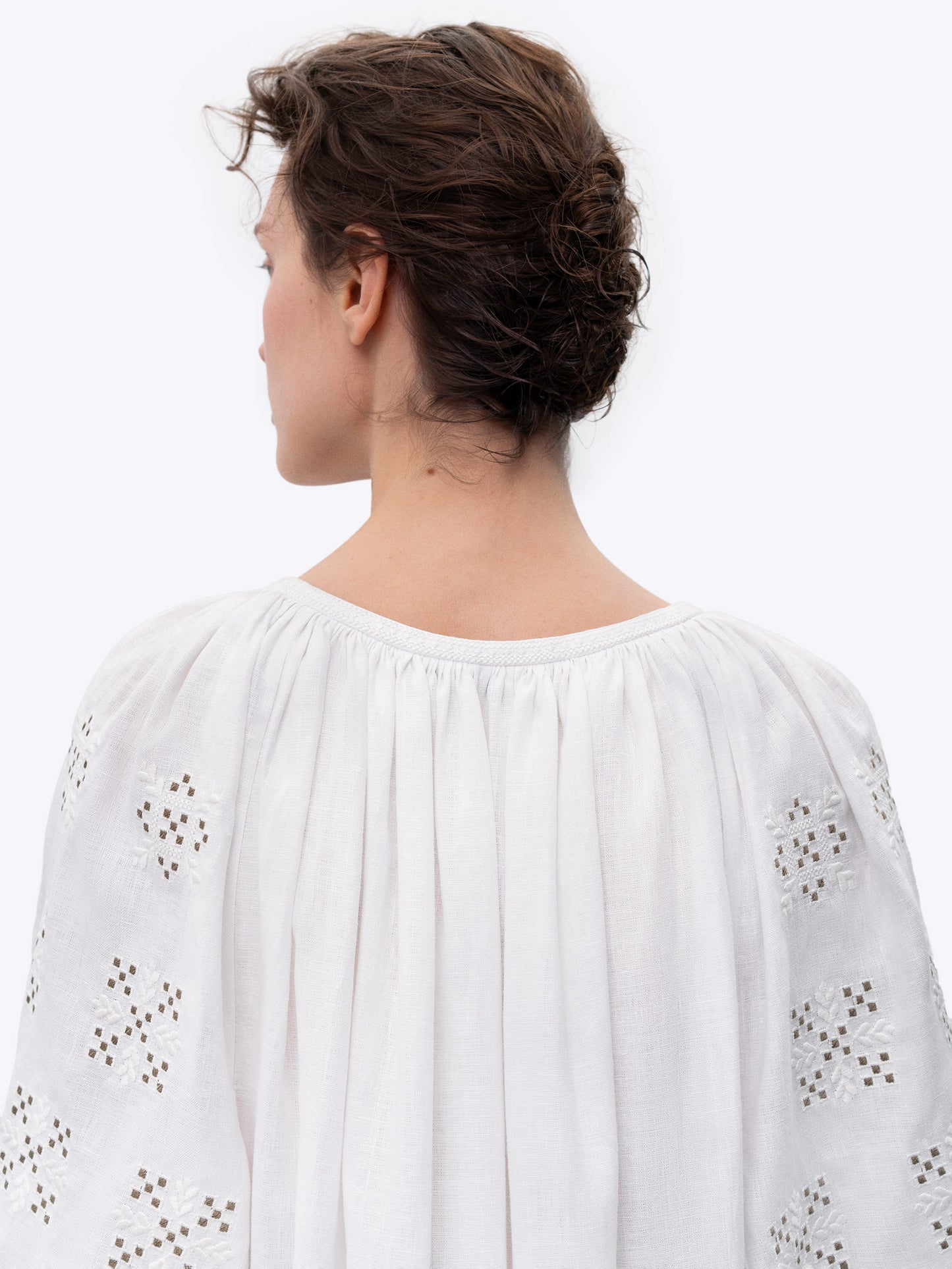Ivory Linen Heirloom Dress