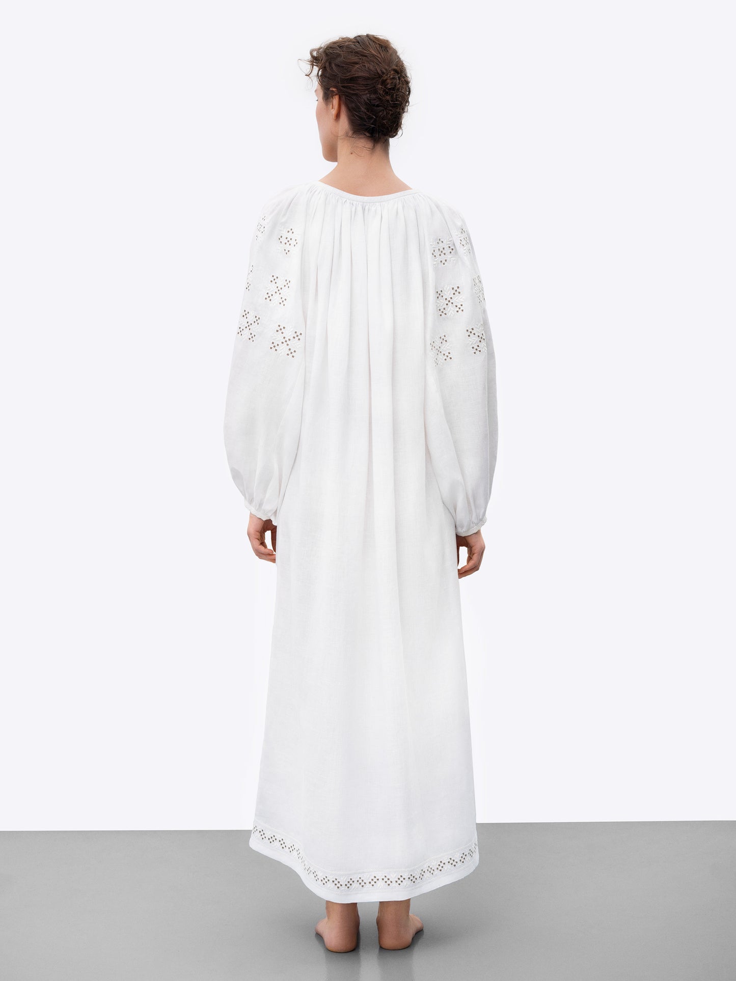 Ivory Linen Heirloom Dress