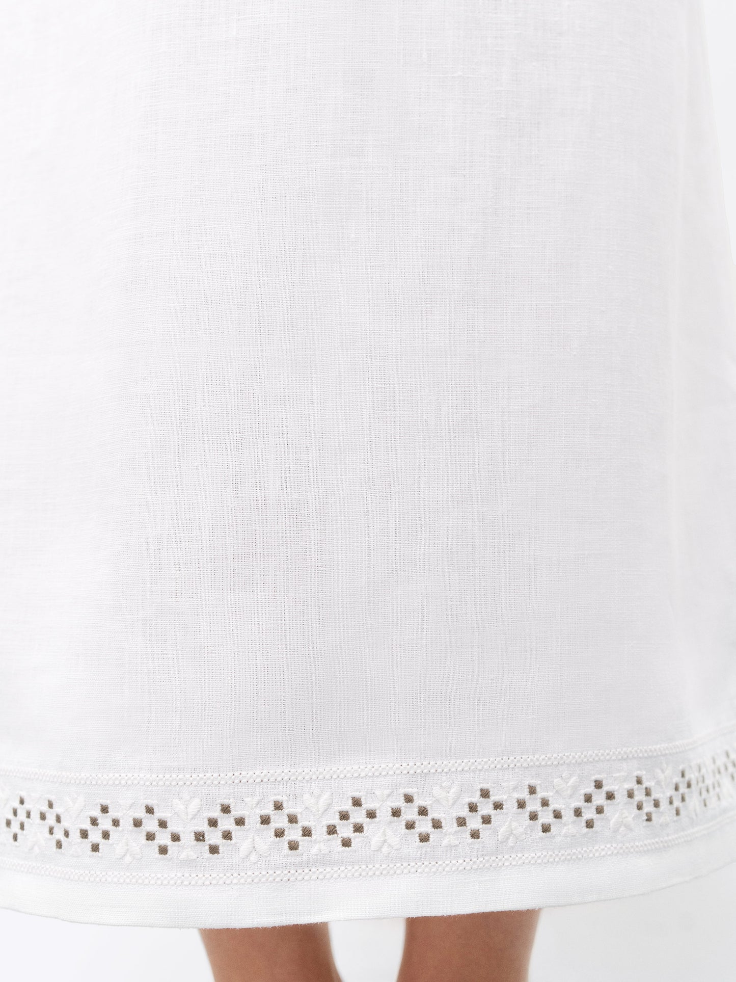 Ivory Linen Heirloom Dress