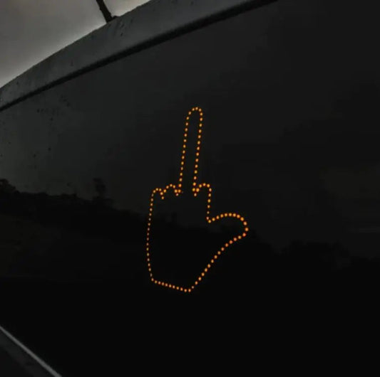 LED Illuminated Gesture Light Car Finger Light With Remote Road Rage Signs
